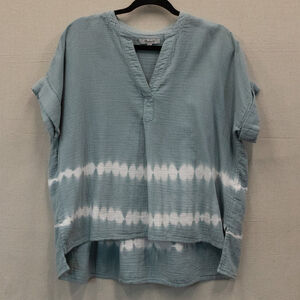 Madewell tie-dye lightspun lakeline popover blue shirt-S